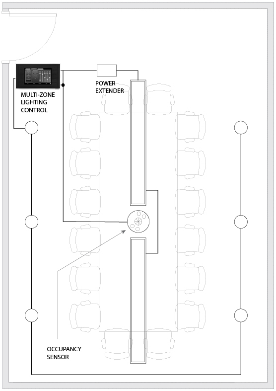 Conference Room Sapphire Touch Lighting Control